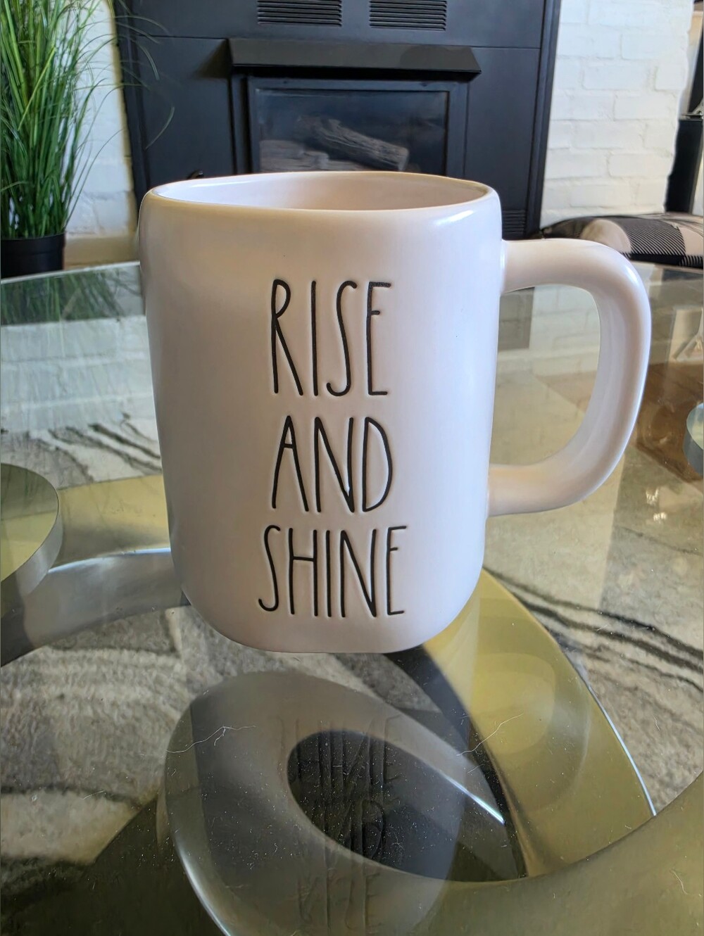 Rae Dunn "Rise And Shine" Mug With Tractor On The Back